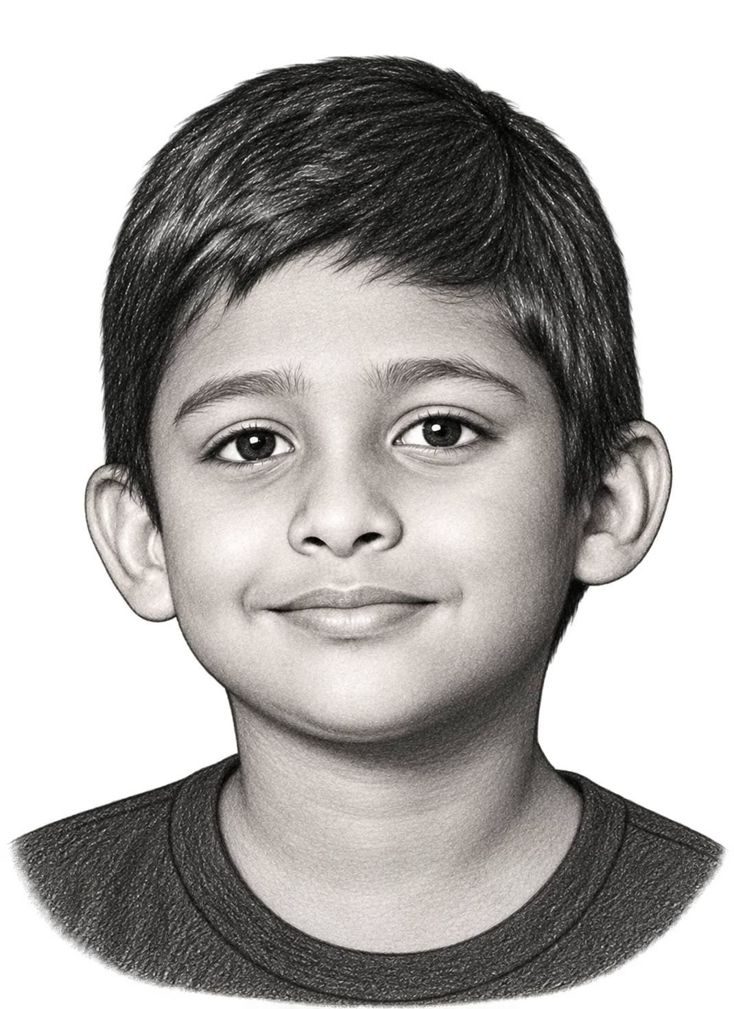 In loving memory — portrait of a young boy.